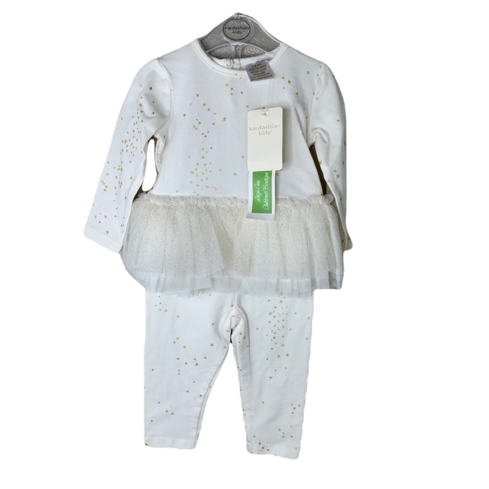Kardasian Kids Glitter Star 2 Piece Tutu Set Size 12 month New with Tags